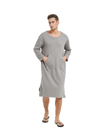 Plus Size Satin Nightgown - Short Sleeve V-Neck Sleep Dress