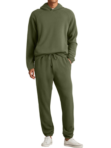 Textured Hoodie Set - Relaxed Hoodie & Joggers