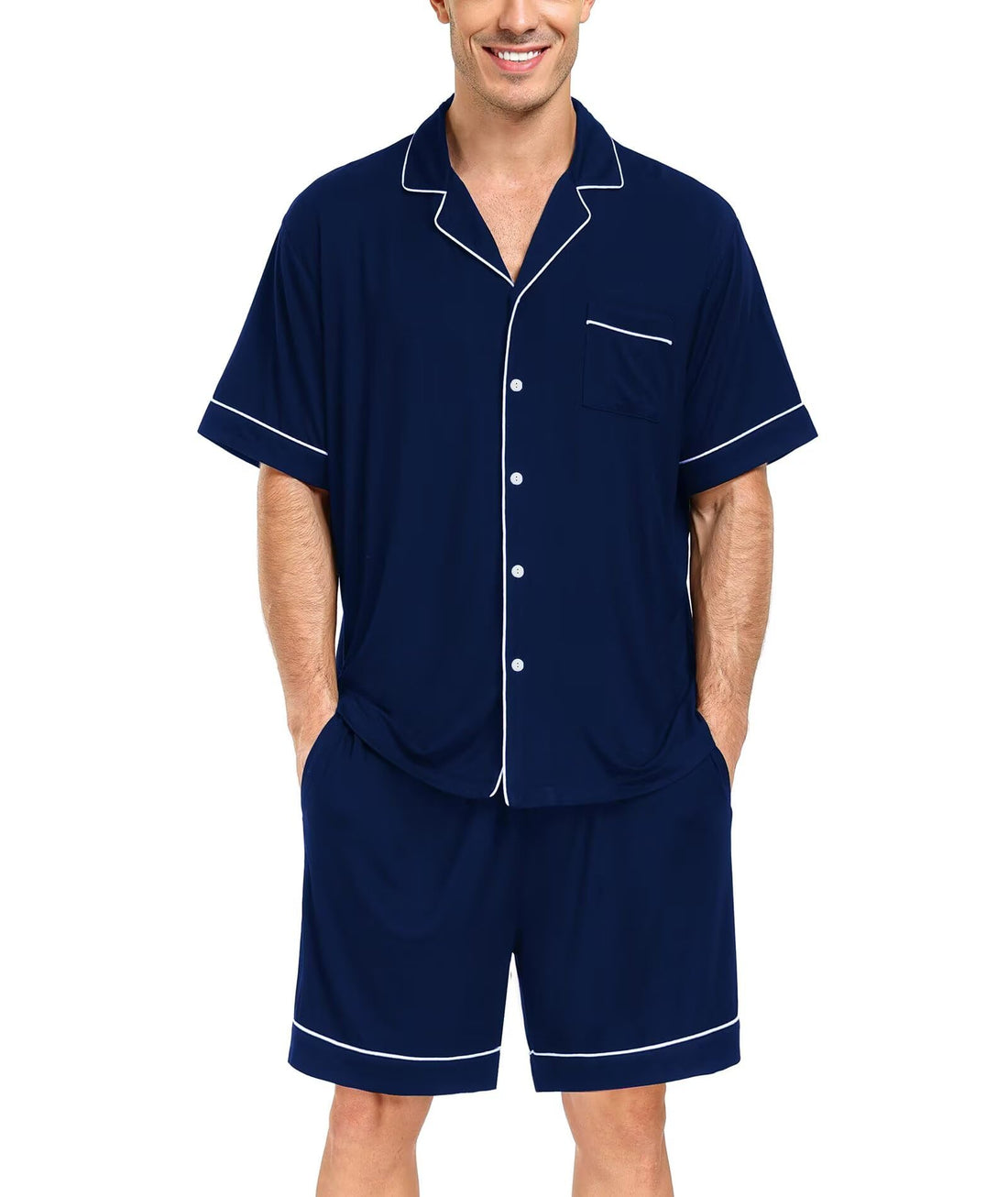 Modal Couple Pajamas - Button-Down Short Set