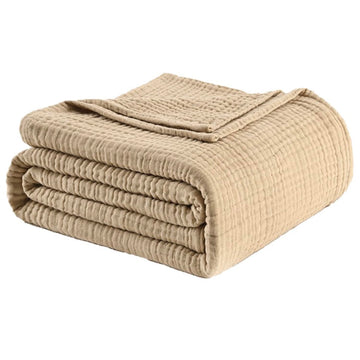 4-Layer Gauze Cotton Throw - Breathable Summer Blanket