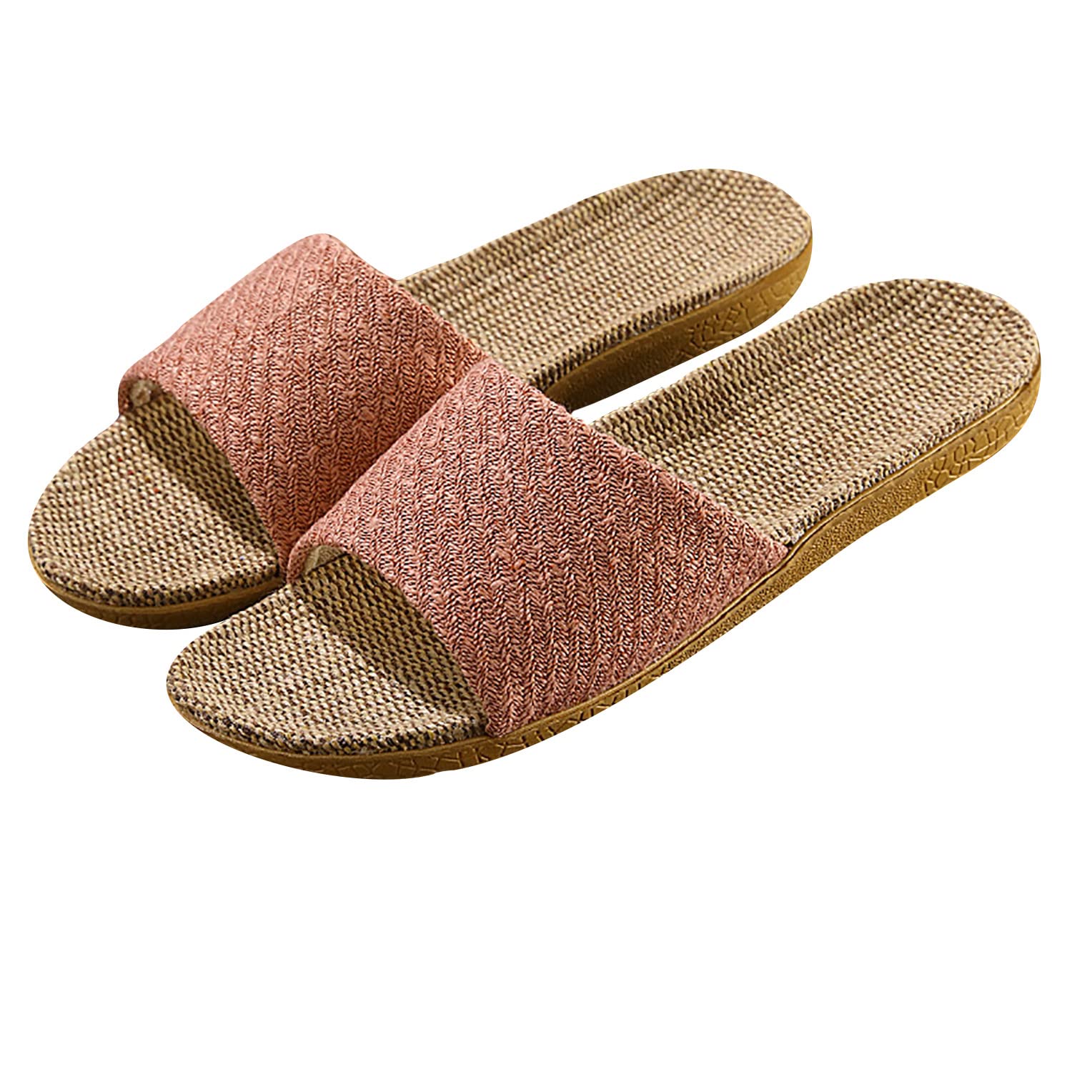 Linen Spa Slippers - Breathable & Non-Slip