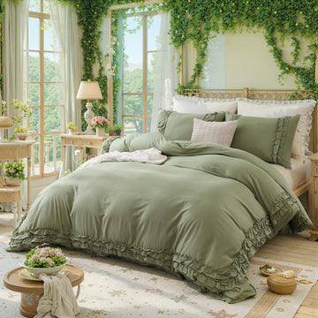 Cotton Ruffle Comforter - 3-Piece Set