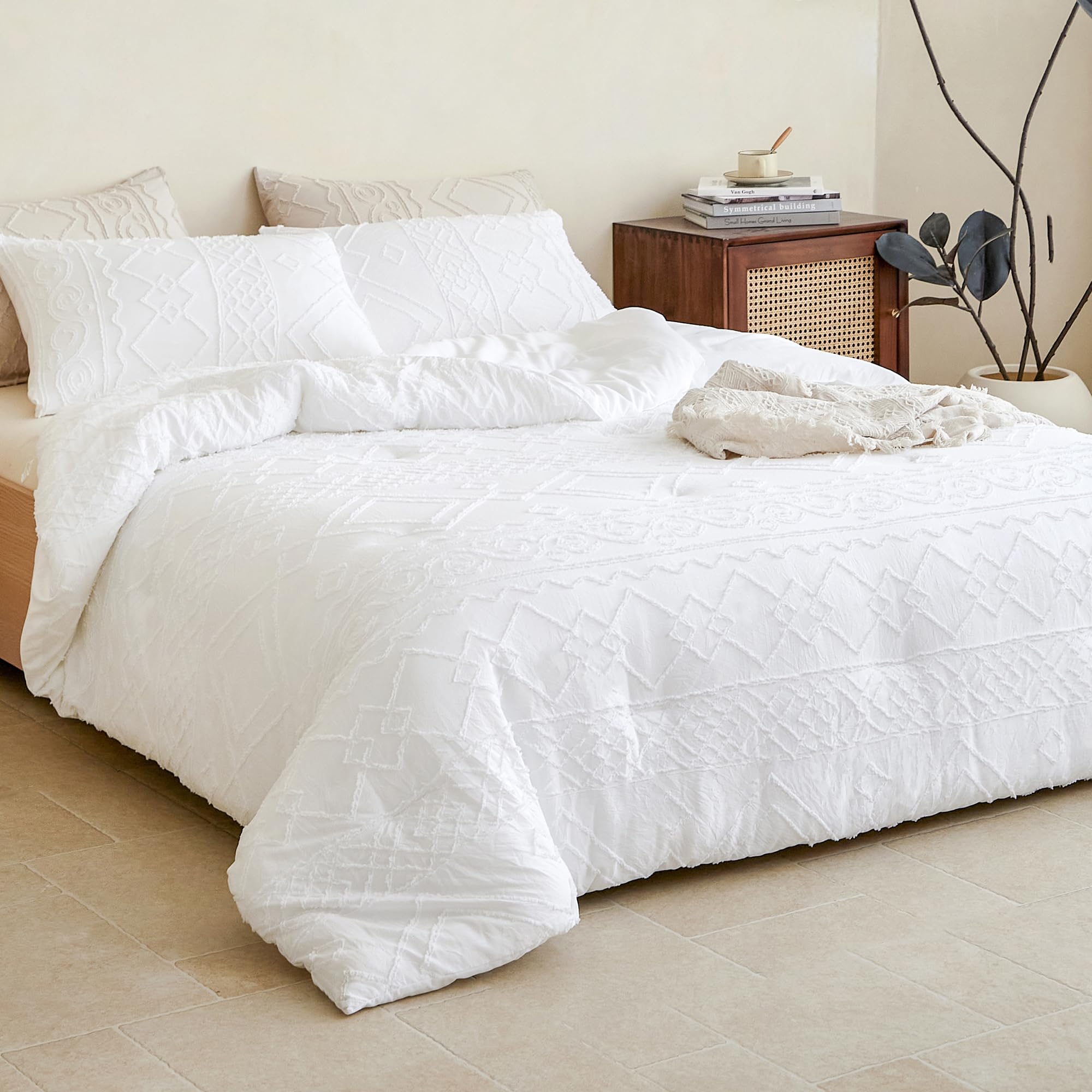 Bright White Boho Comforter - 3-Piece Set