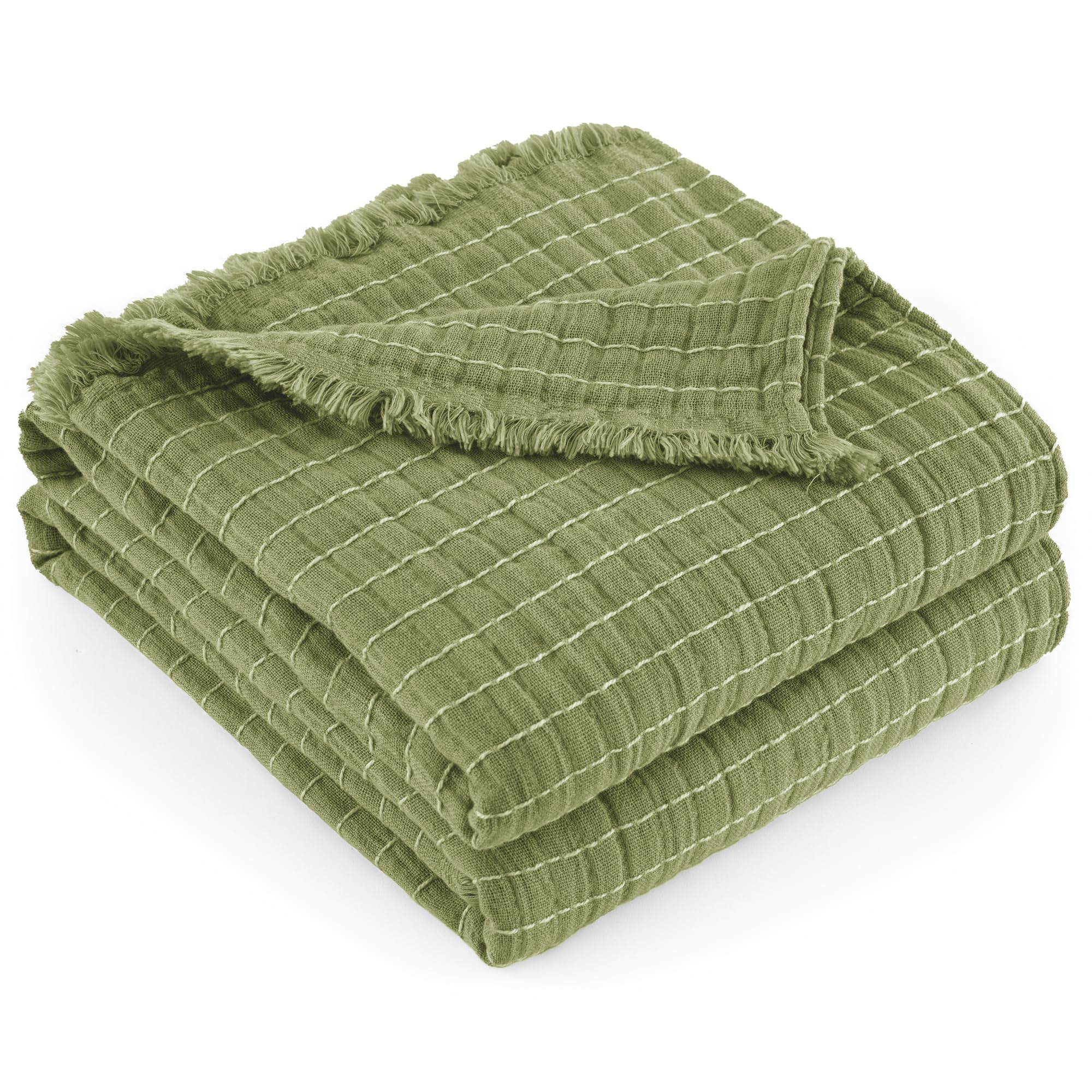 Cotton Gauze Throw Blanket - Lightweight & All-Season